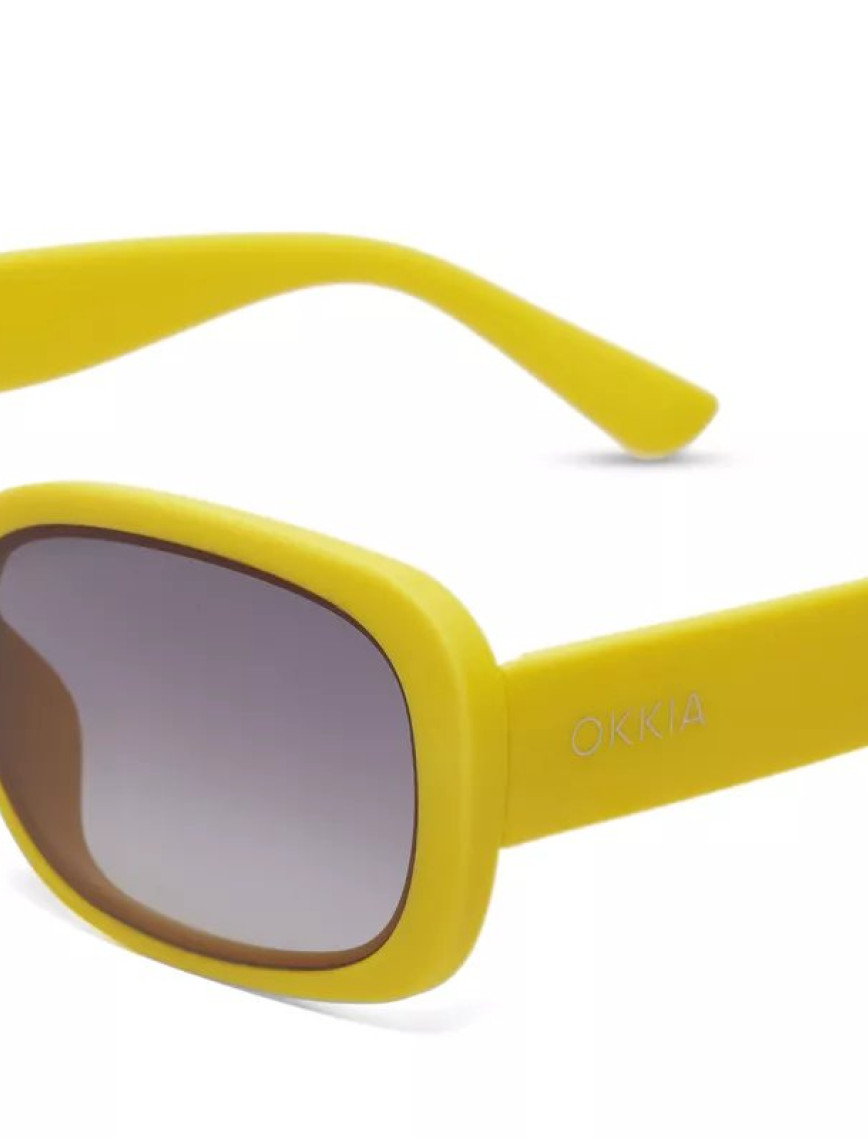 Okkia Chiara Unisex Sarı Güneş Gözlüğü Siyah Degrade Okkia Chiara Unisex Sarı Güneş Gözlüğü Siyah Degrade