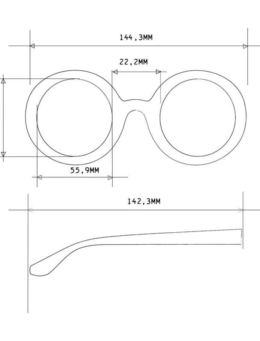 Okkia Monica Unisex Büyük Yuvarlak
Güneş Gözlüğü Siyah Okkia Monica Unisex Büyük Yuvarlak
Güneş Gözlüğü Siyah