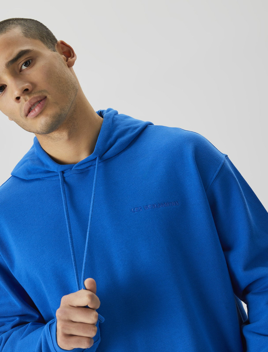 Les Benjamins Essential Erkek Mavi Hoodie Les Benjamins Essential Erkek Mavi Hoodie