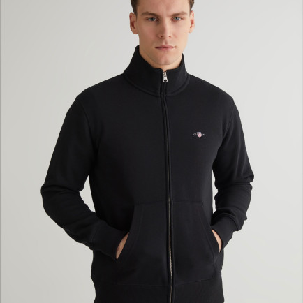 GANT Erkek Siyah Regular Fit Fermuarlı Sweatshirt GANT Erkek Siyah Regular Fit Fermuarlı Sweatshirt