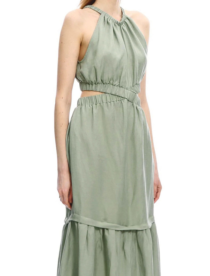 Marais Studio Fiona Aqua Vegan Keten Elbise Marais Studio Fiona Aqua Vegan Keten Elbise