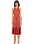 Marais Studio Fiona Coral Vegan Keten Elbise Marais Studio Fiona Coral Vegan Keten Elbise