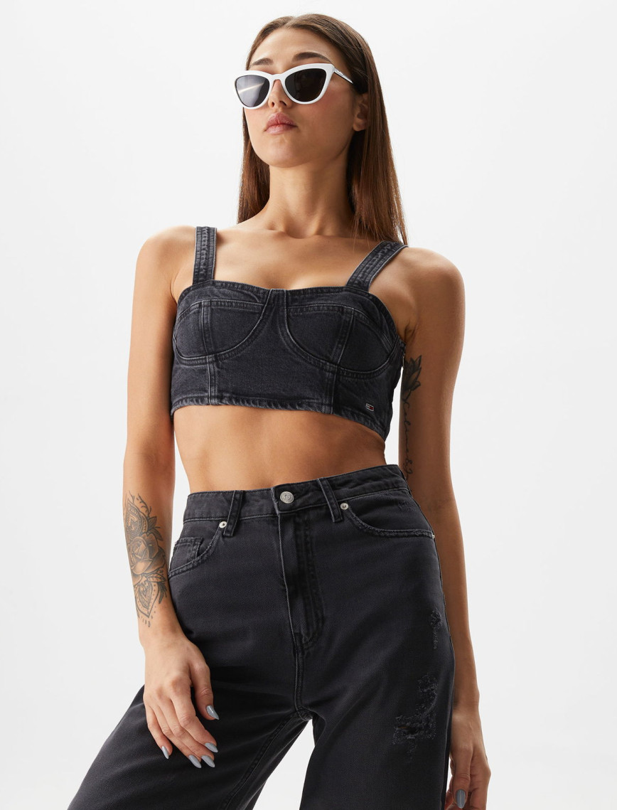 Tommy Jeans Kadın Mavi Crop Tommy Jeans Kadın Mavi Crop