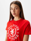 Tommy Hilfiger Reg Kadın Kırmızı T-Shirt Tommy Hilfiger Reg Kadın Kırmızı T-Shirt
