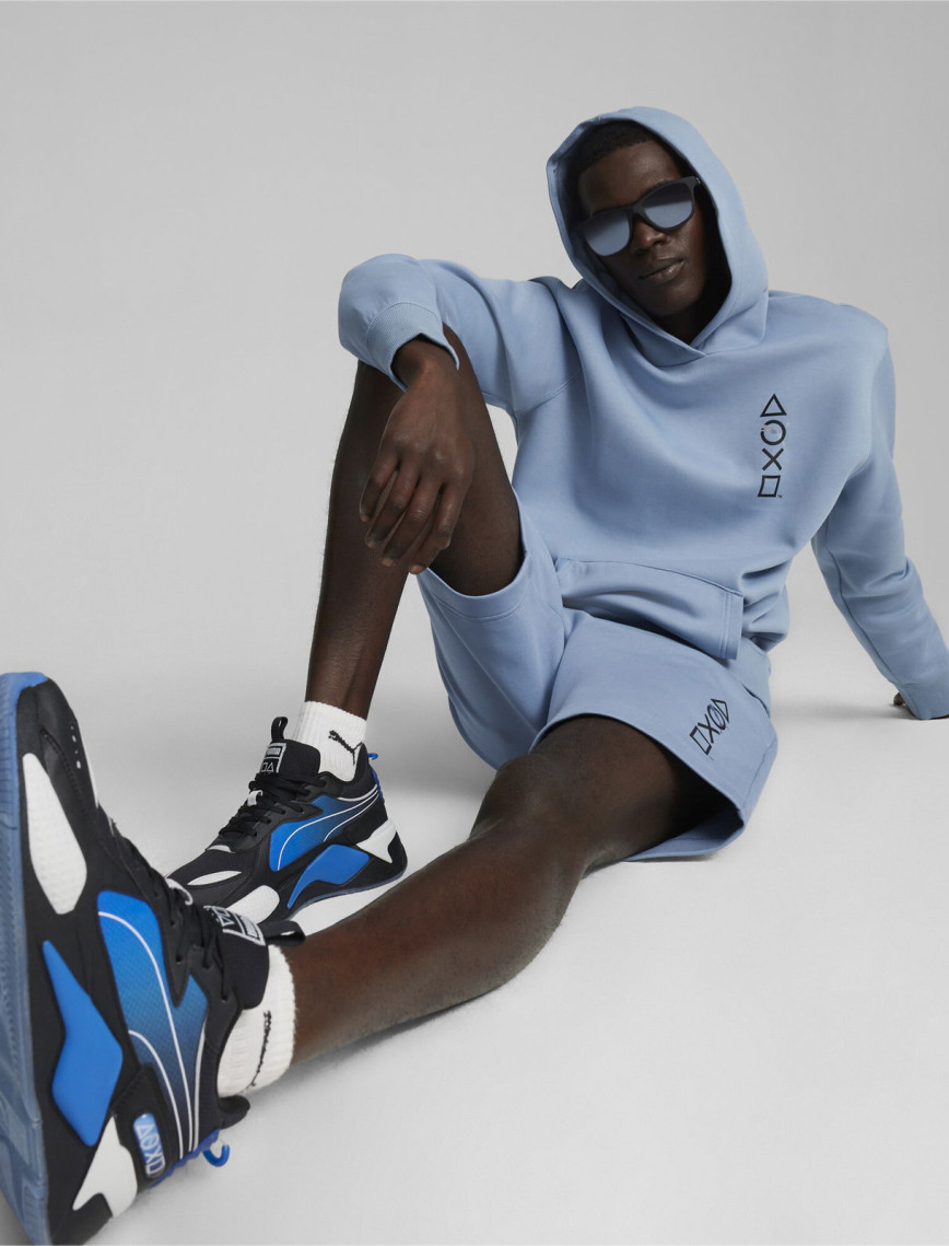 Puma X Playstation Erkek Mavi Hoodie