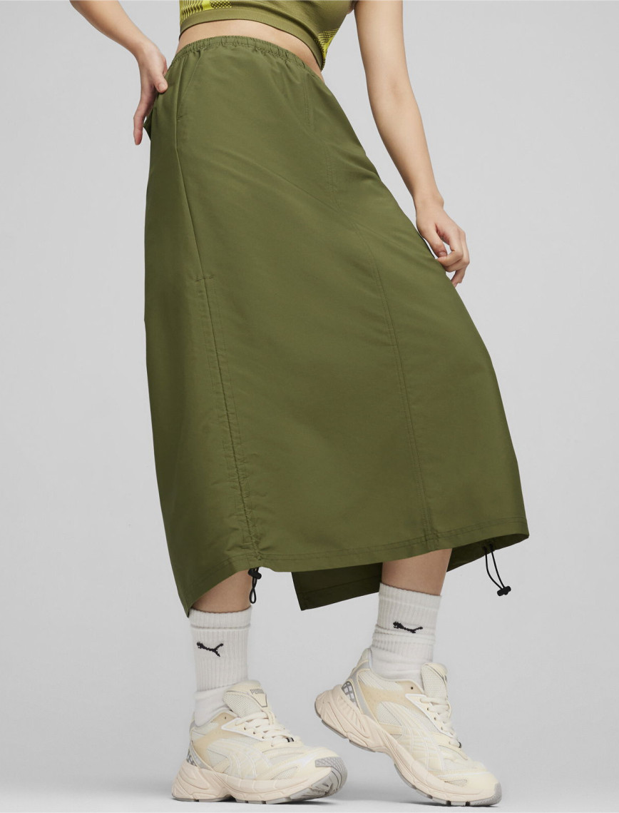 Puma Dare To Midi Woven Skirt Kadın Yeşil Etek Puma Dare To Midi Woven Skirt Kadın Yeşil Etek