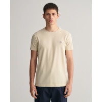 GANT Erkek Bej Slim Fit Bisiklet Yaka T-Shirt GANT Erkek Bej Slim Fit Bisiklet Yaka T-Shirt