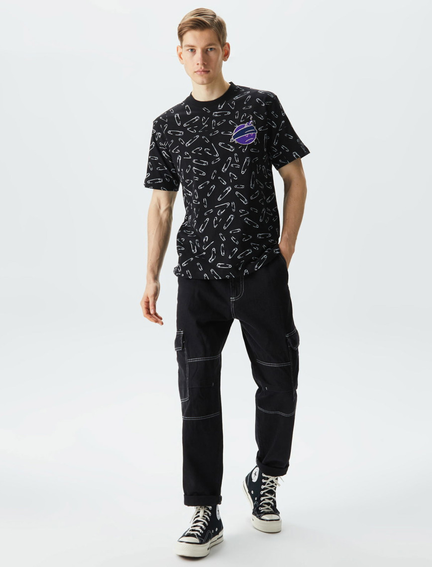 The Hundreds Pins Erkek Siyah T-Shirt The Hundreds Pins Erkek Siyah T-Shirt