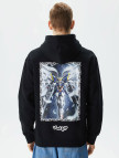 HUF Gundam Wing Pullover Erkek Siyah Hoodie HUF Gundam Wing Pullover Erkek Siyah Hoodie
