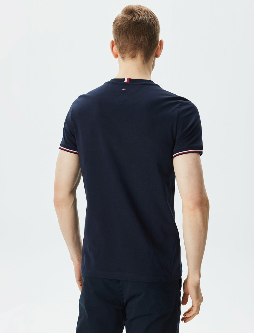 Tommy Hilfiger Logo Tipped Erkek Lacivert T-Shirt Tommy Hilfiger Logo Tipped Erkek Lacivert T-Shirt