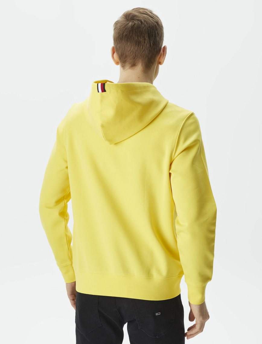 Tommy Hilfiger Monogram Hoodie Erkek Sarı Sweatshirt Tommy Hilfiger Monogram Hoodie Erkek Sarı Sweatshirt