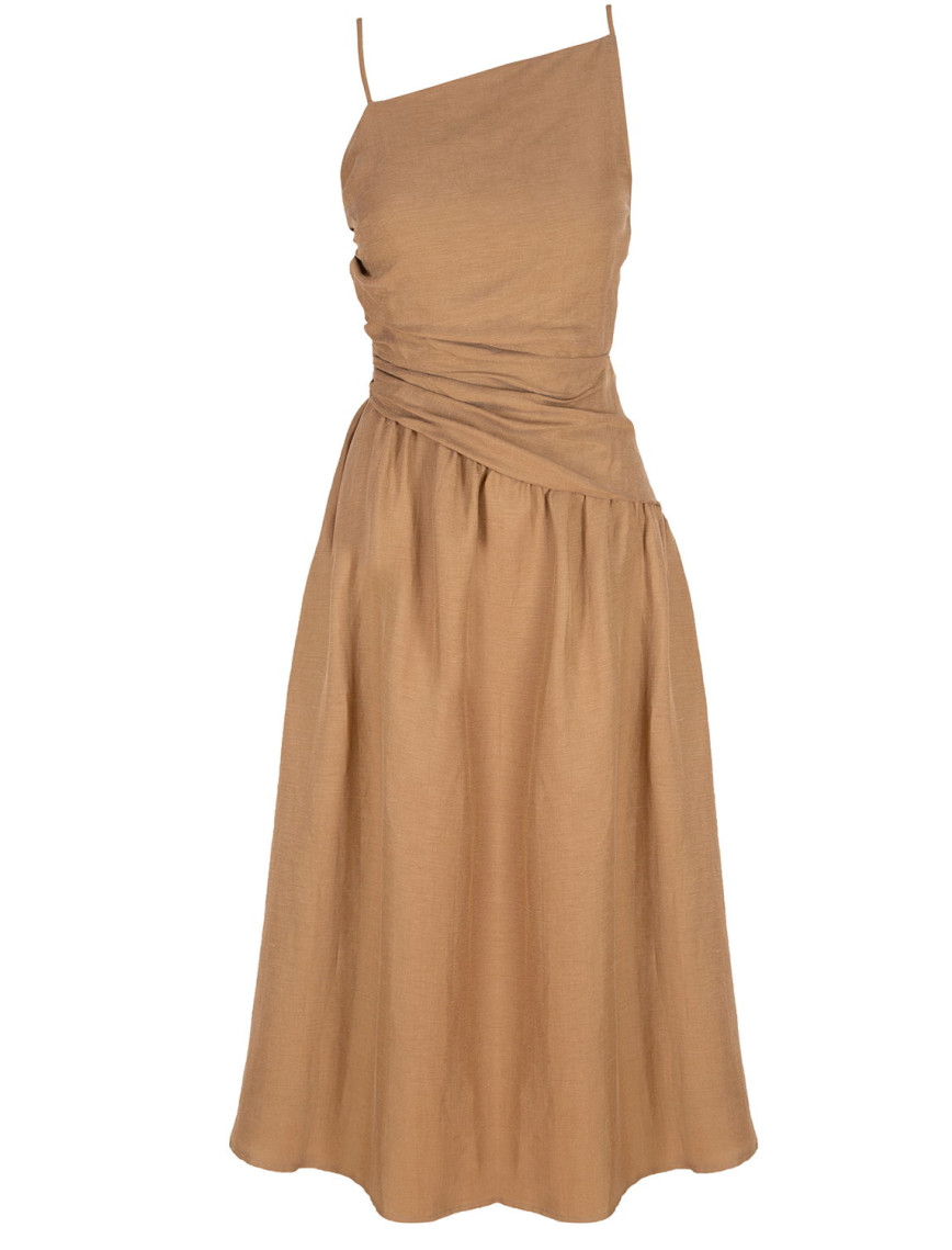 Marais Studio Ella Vegan Keten Elbise Bej Rengi Marais Studio Ella Vegan Keten Elbise Bej Rengi