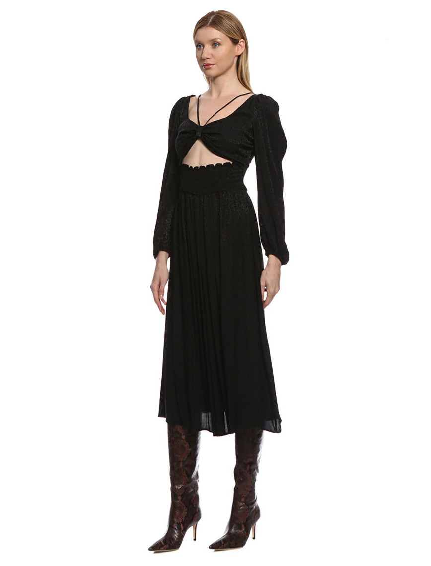 Marais Studio Kadın Nebula Siyah Viskon Cutoutlu Elbise Marais Studio Kadın Nebula Siyah Viskon Cutoutlu Elbise