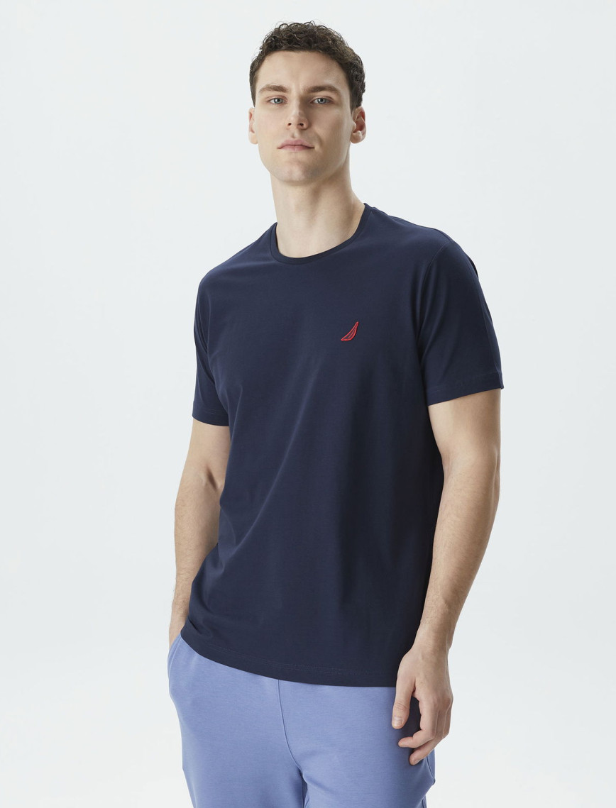 Nautica Erkek Beyaz Standart Fit T-Shirt Nautica Erkek Beyaz Standart Fit T-Shirt