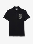 Lacoste Erkek Regular Fit Baskılı Siyah Polo Lacoste Erkek Regular Fit Baskılı Siyah Polo