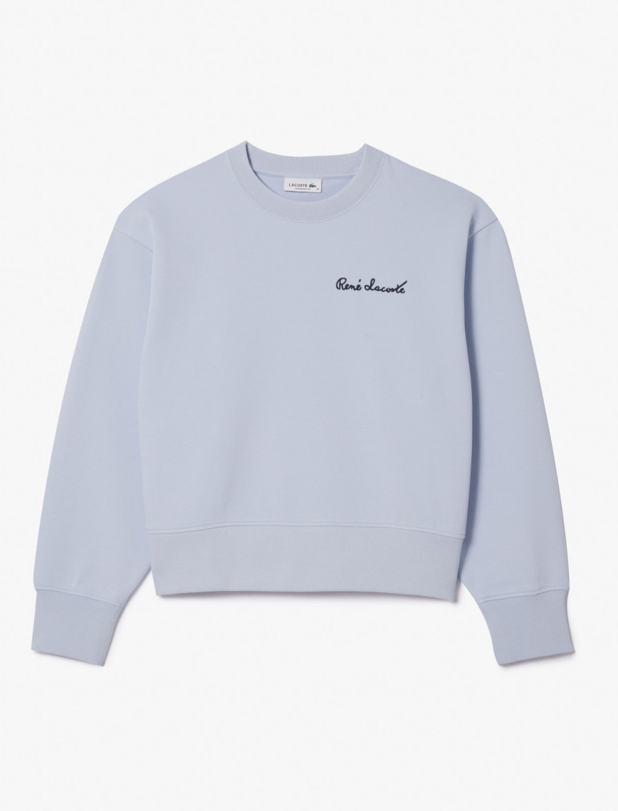 Lacoste Kadın Bisiklet Yaka Mavi Sweatshirt Lacoste Kadın Bisiklet Yaka Mavi Sweatshirt