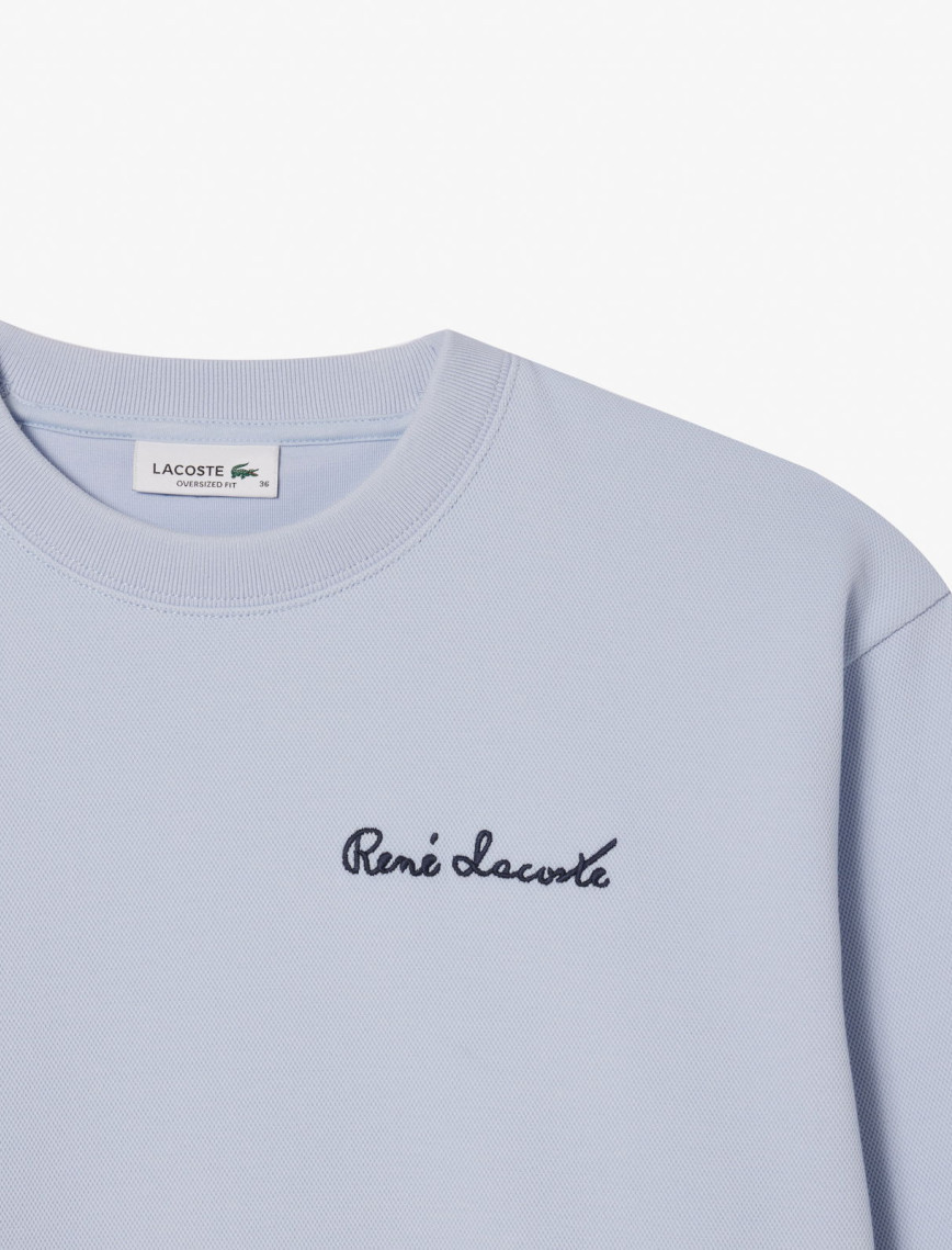 Lacoste Kadın Bisiklet Yaka Mavi Sweatshirt Lacoste Kadın Bisiklet Yaka Mavi Sweatshirt