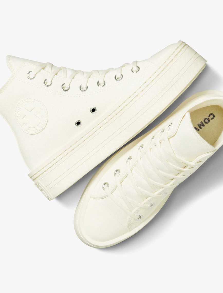 Converse Chuck Taylor All Star Modern Lift Platform Canvas Kadın Krem Sneaker Converse Chuck Taylor All Star Modern Lift Platform Canvas Kadın Krem Sneaker