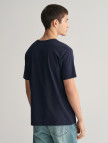 GANT Erkek Lacivert Regular Fit Bisiklet Yaka Logolu T-shirt