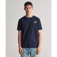 GANT Erkek Lacivert Regular Fit Bisiklet Yaka Logolu T-shirt GANT Erkek Lacivert Regular Fit Bisiklet Yaka Logolu T-shirt
