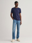 GANT Erkek Lacivert Slim Fit Bisiklet Yaka T-Shirt GANT Erkek Lacivert Slim Fit Bisiklet Yaka T-Shirt