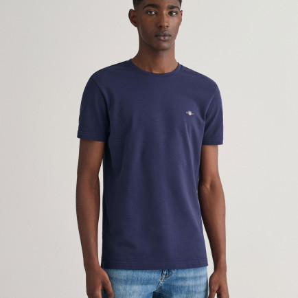 GANT Erkek Lacivert Slim Fit Bisiklet Yaka T-Shirt GANT Erkek Lacivert Slim Fit Bisiklet Yaka T-Shirt