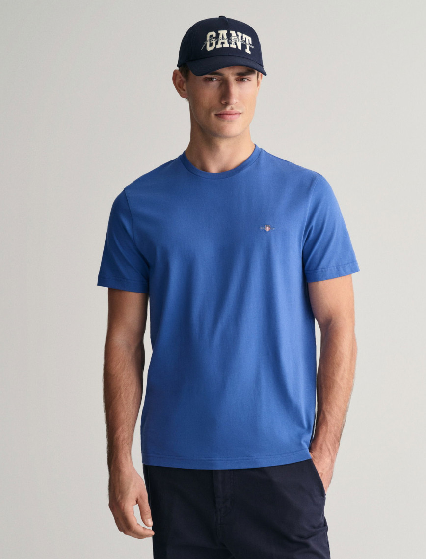 GANT Erkek Mavi Regular Fit Bisiklet Yaka T-Shirt GANT Erkek Mavi Regular Fit Bisiklet Yaka T-Shirt