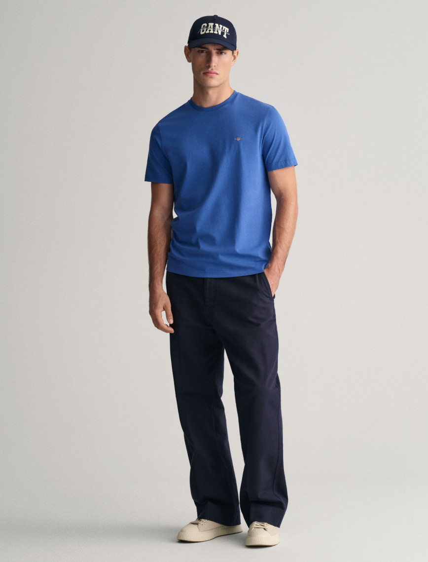 GANT Erkek Mavi Regular Fit Bisiklet Yaka T-Shirt GANT Erkek Mavi Regular Fit Bisiklet Yaka T-Shirt