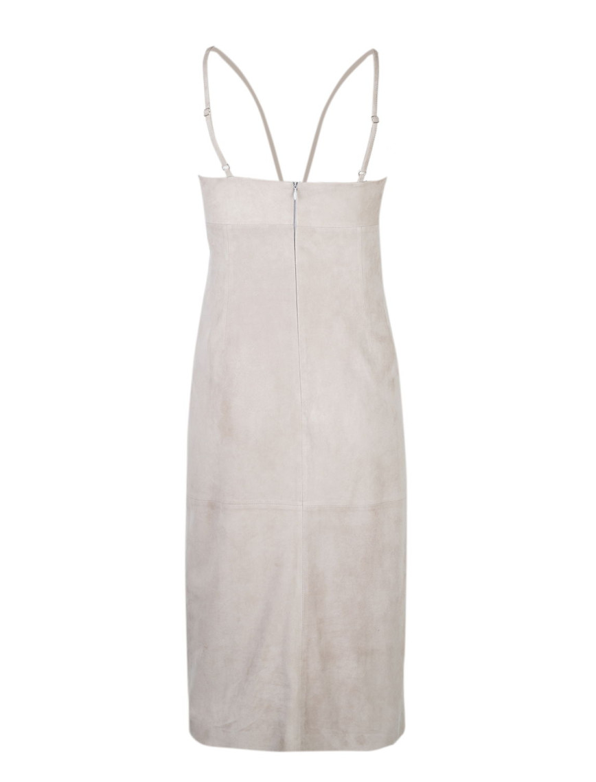 Verona Bej Kadın Nakışlı Süet Deri Elbise Verona Bej Kadın Nakışlı Süet Deri Elbise