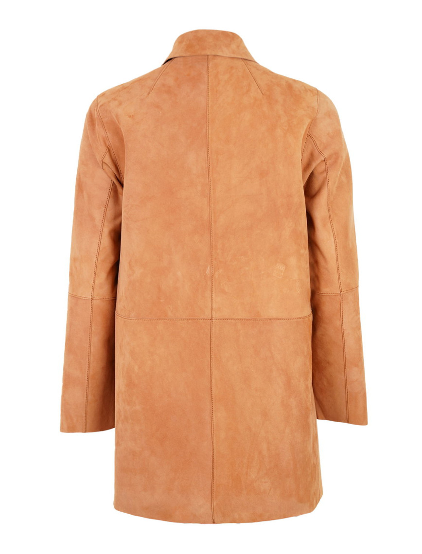 Sienna Konyak Kadın Çift Taraflı Süet Deri Pardösü Sienna Konyak Kadın Çift Taraflı Süet Deri Pardösü