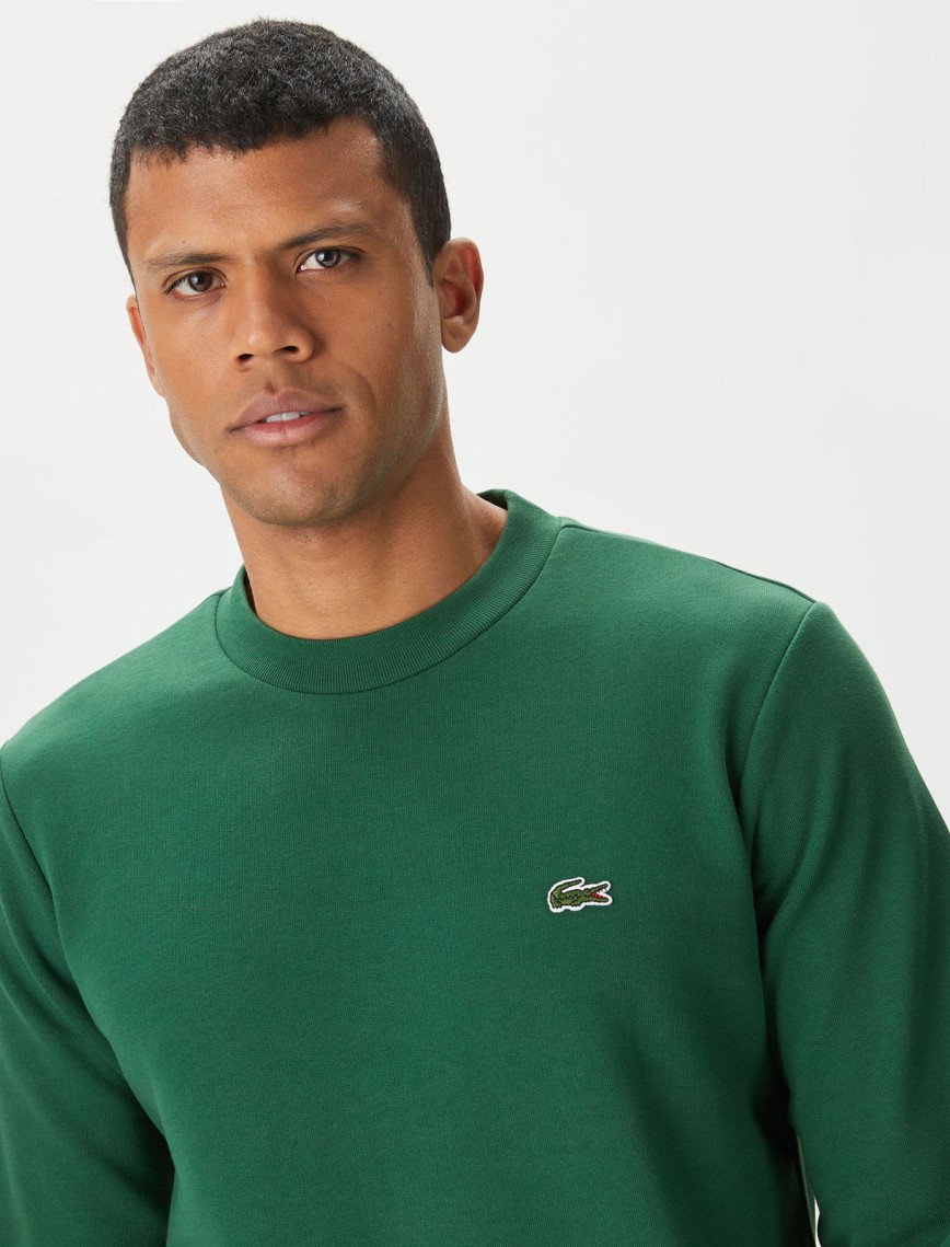 Lacoste Erkek Classic Fit Bisiklet Yaka Organik Pamuk Koyu Yeşil Sweatshirt Lacoste Erkek Classic Fit Bisiklet Yaka Organik Pamuk Koyu Yeşil Sweatshirt