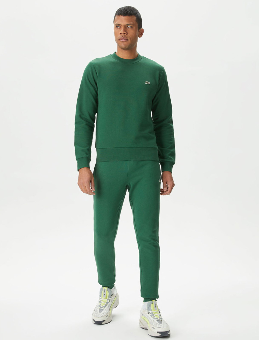 Lacoste Erkek Classic Fit Bisiklet Yaka Organik Pamuk Koyu Yeşil Sweatshirt Lacoste Erkek Classic Fit Bisiklet Yaka Organik Pamuk Koyu Yeşil Sweatshirt