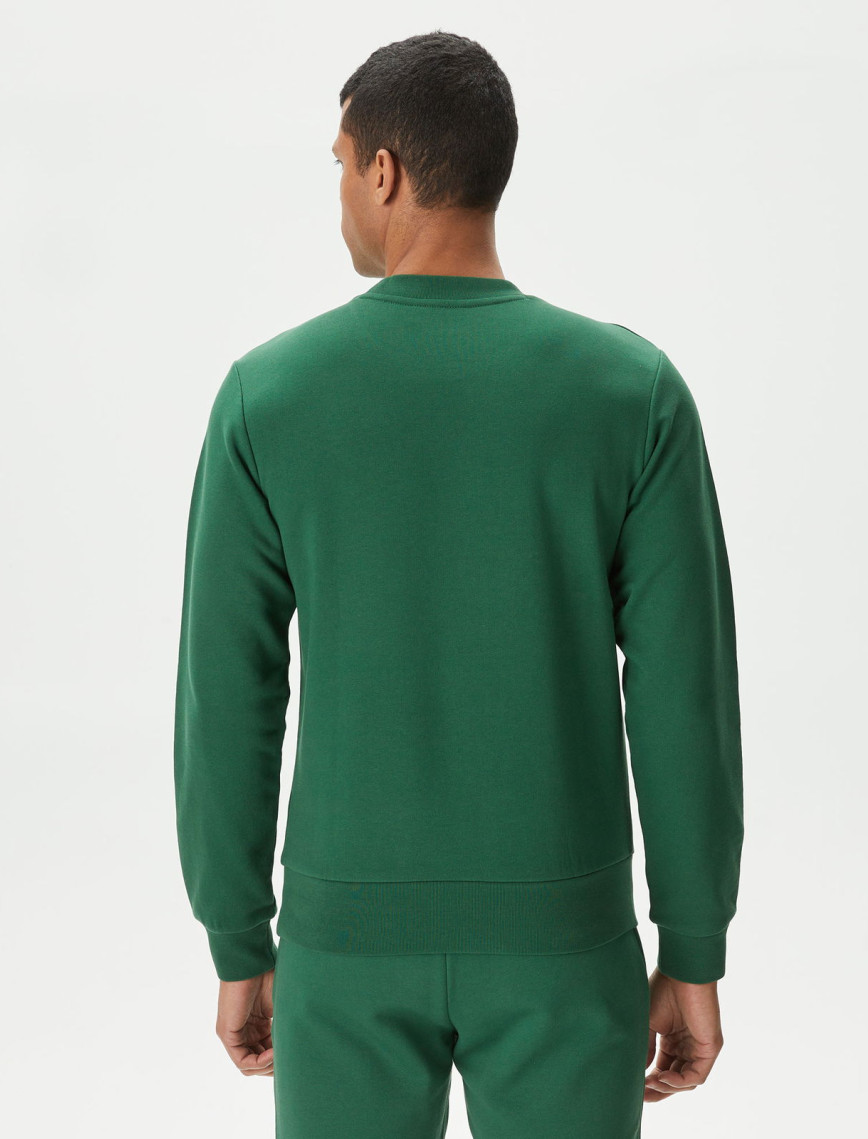 Lacoste Erkek Classic Fit Bisiklet Yaka Organik Pamuk Koyu Yeşil Sweatshirt Lacoste Erkek Classic Fit Bisiklet Yaka Organik Pamuk Koyu Yeşil Sweatshirt