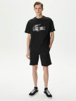 Lacoste Erkek Relaxed Fit Bisiklet Yaka Baskılı Siyah T-Shirt Lacoste Erkek Relaxed Fit Bisiklet Yaka Baskılı Siyah T-Shirt