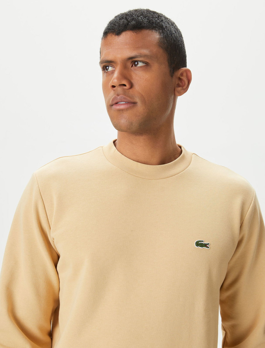 Lacoste Erkek Classic Fit Bisiklet Yaka Bej Sweatshirt Lacoste Erkek Classic Fit Bisiklet Yaka Bej Sweatshirt