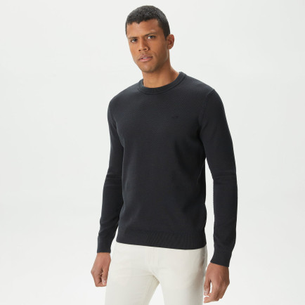 Lacoste Erkek Regular Fit Bisiklet Yaka Siyah Triko Lacoste Erkek Regular Fit Bisiklet Yaka Siyah Triko