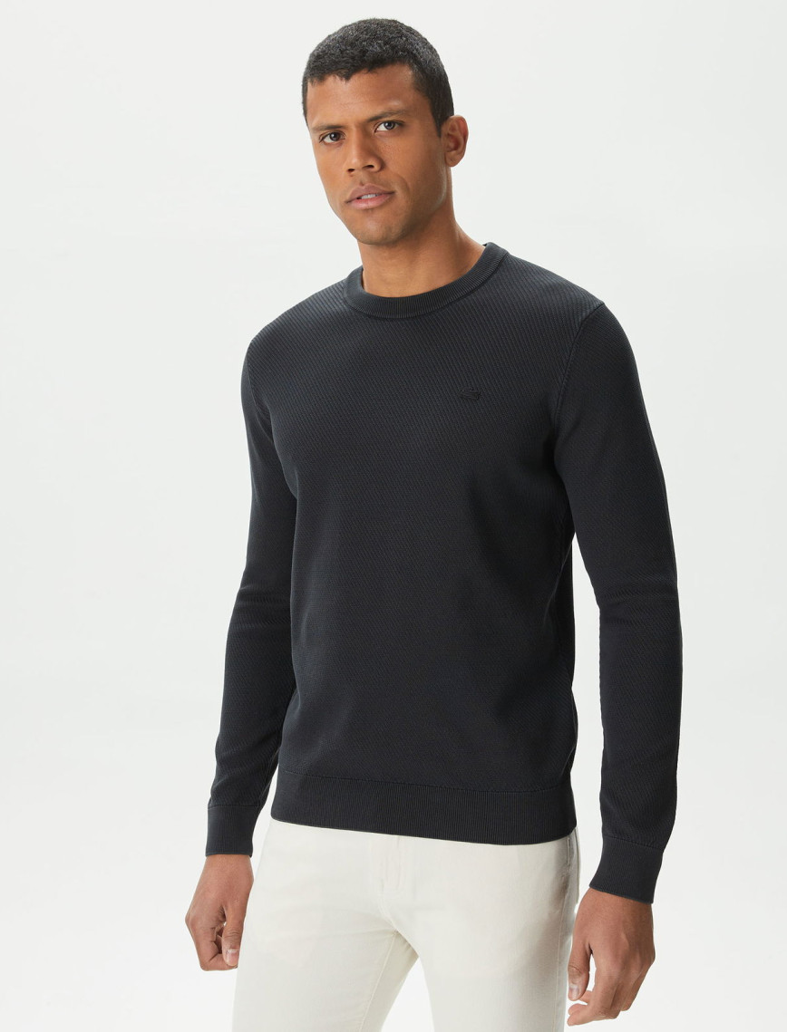 Lacoste Erkek Regular Fit Bisiklet Yaka Turuncu Kazak