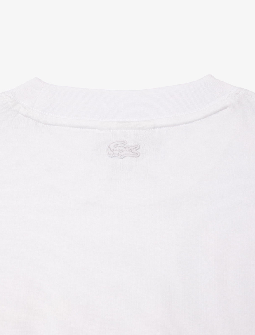 Lacoste Erkek Oversize Fit Bisiklet Yaka Beyaz T-Shirt Lacoste Erkek Oversize Fit Bisiklet Yaka Beyaz T-Shirt