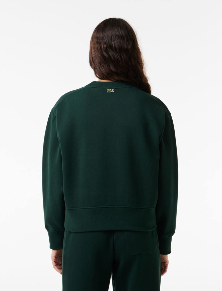 Lacoste Kadın Bisiklet Yaka Yeşil Sweatshirt Lacoste Kadın Bisiklet Yaka Yeşil Sweatshirt