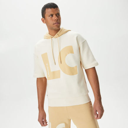 Lacoste Erkek Loose Fit Kapüşonlu Baskılı Krem Sweatshirt Lacoste Erkek Loose Fit Kapüşonlu Baskılı Krem Sweatshirt