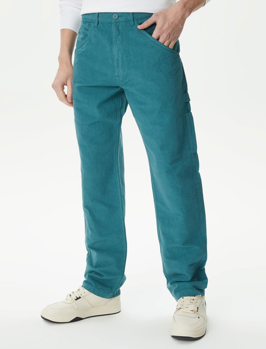Lacoste Erkek Relaxed Fit Mavi Pantolon Lacoste Erkek Relaxed Fit Mavi Pantolon