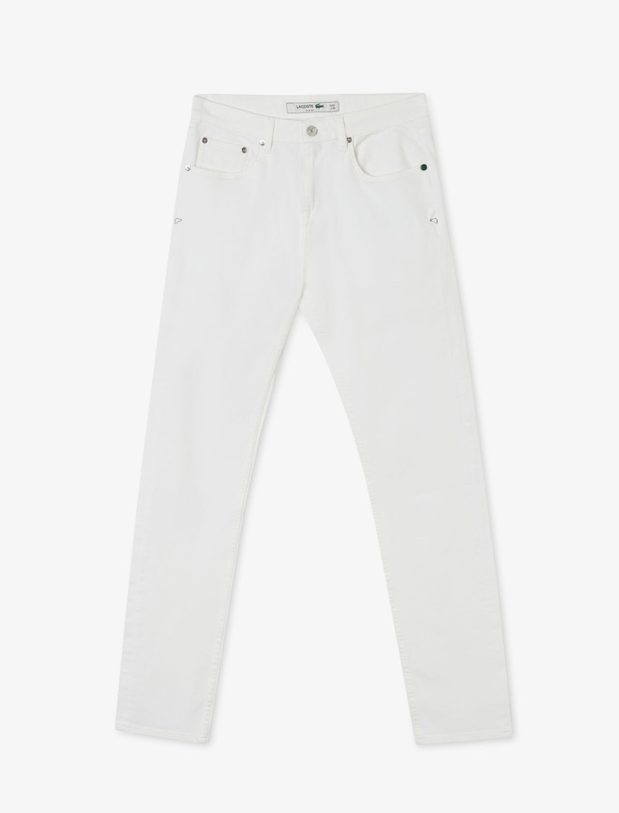 Lacoste Erkek Slim Fit Beyaz Jean Pantolon Lacoste Erkek Slim Fit Beyaz Jean Pantolon