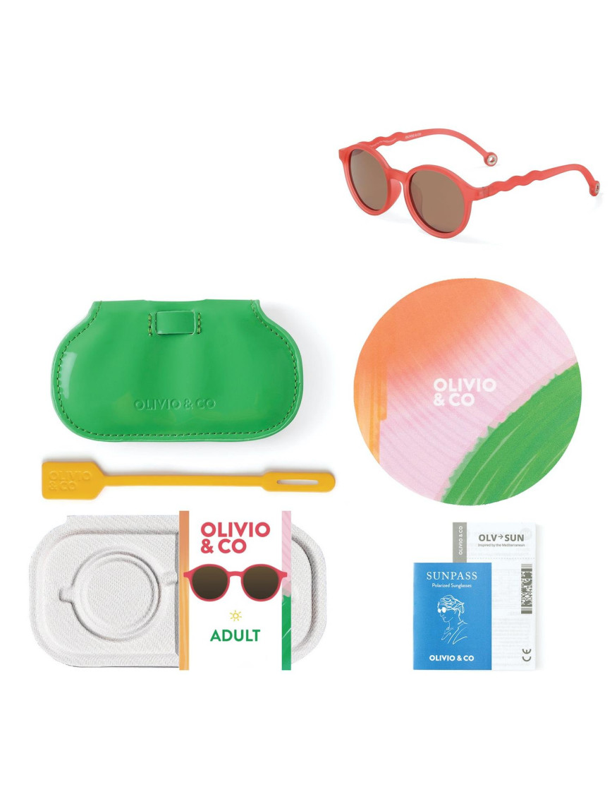 OLIVIO&CO Begonia Red Unisex Güneş Gözlüğü Yetişkin OLIVIO&CO Begonia Red Unisex Güneş Gözlüğü Yetişkin