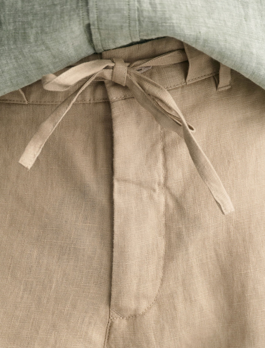 GANT Erkek Bej Relaxed Fit Keten Pantolon GANT Erkek Bej Relaxed Fit Keten Pantolon