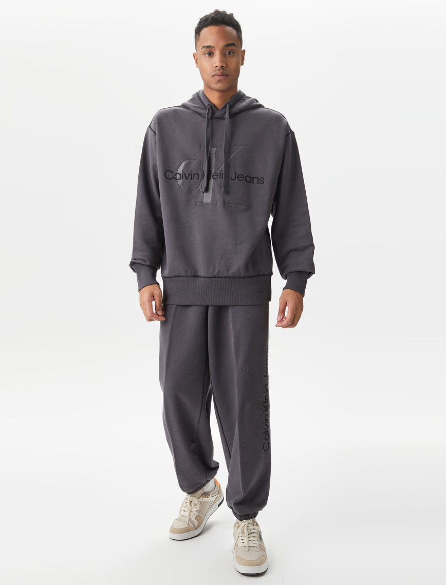 Calvin Klein Jeans Monologo Erkek Gri Sweatshirt Calvin Klein Jeans Monologo Erkek Gri Sweatshirt