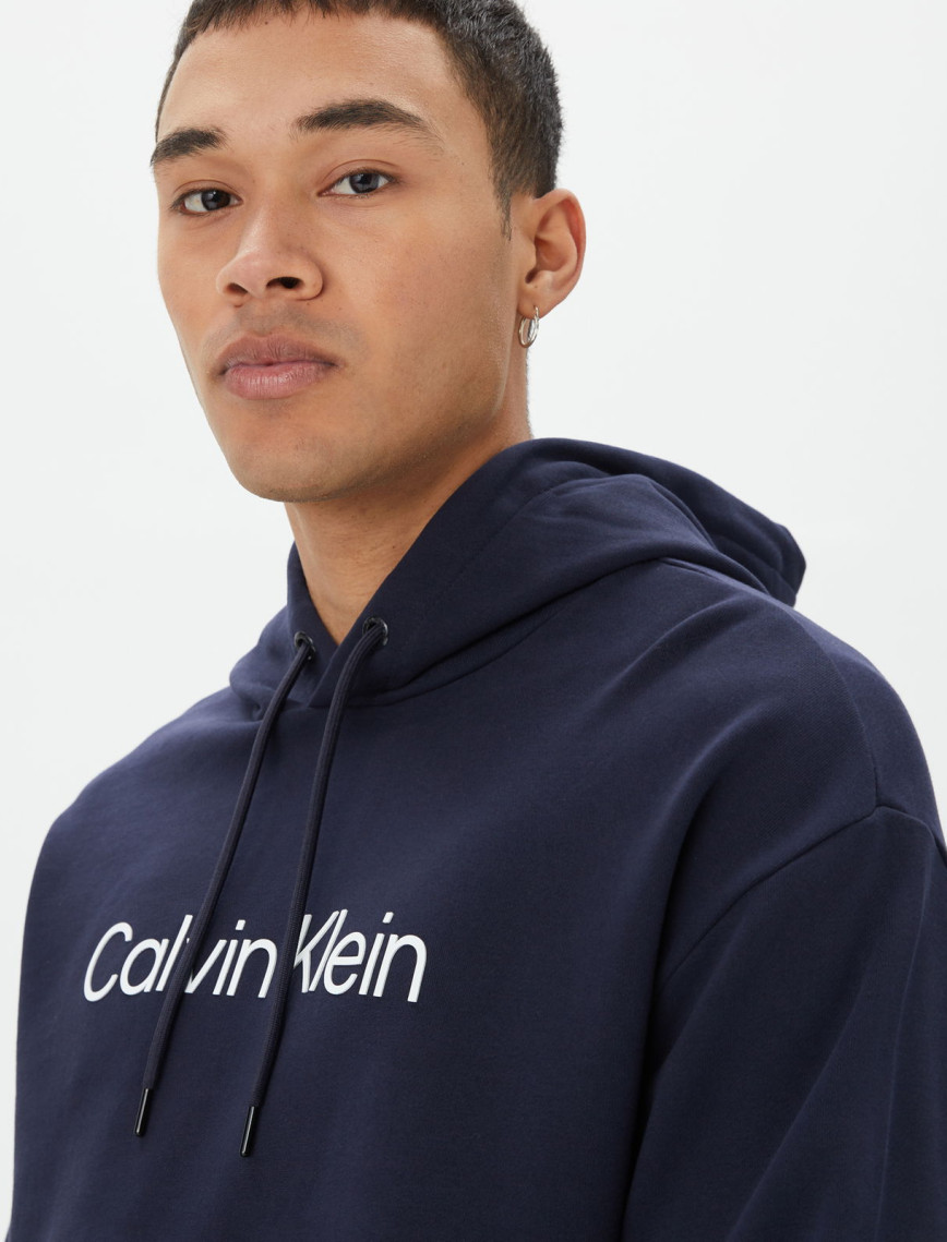 Calvin Klein Hero Logo Comfort Hoodie Erkek Lacivert Sweatshirt Calvin Klein Hero Logo Comfort Hoodie Erkek Lacivert Sweatshirt
