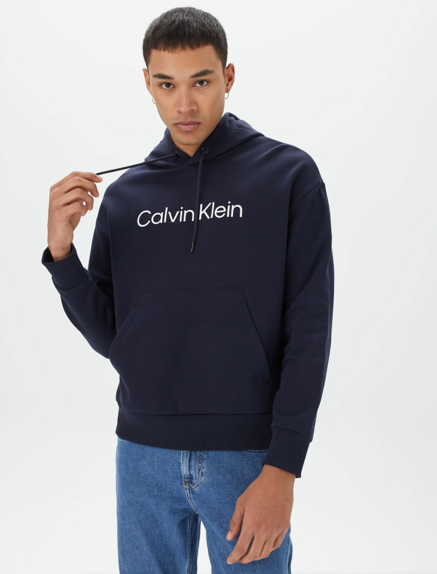 Calvin Klein Hero Logo Comfort Hoodie Erkek Lacivert Sweatshirt Calvin Klein Hero Logo Comfort Hoodie Erkek Lacivert Sweatshirt