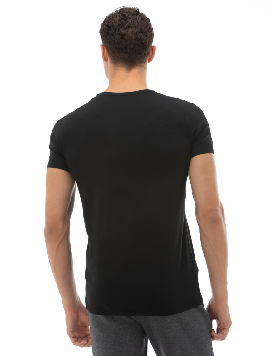 Lacoste Erkek Slim Fit V yaka Siyah T-Shirt Lacoste Erkek Slim Fit V yaka Siyah T-Shirt