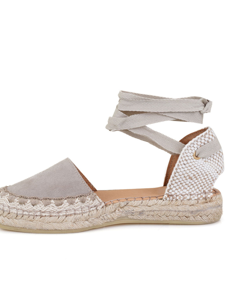 Kadın Vizon Deri Espadril Sandalet Kadın Vizon Deri Espadril Sandalet