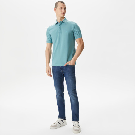 Nautica Erkek Mavi Slim Fit Kısa Kollu Polo Nautica Erkek Mavi Slim Fit Kısa Kollu Polo